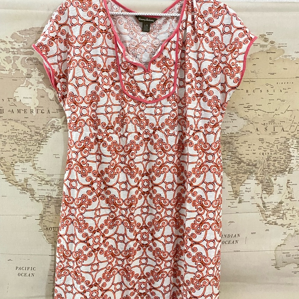 Tommy Bahama Pink Pattern Dress